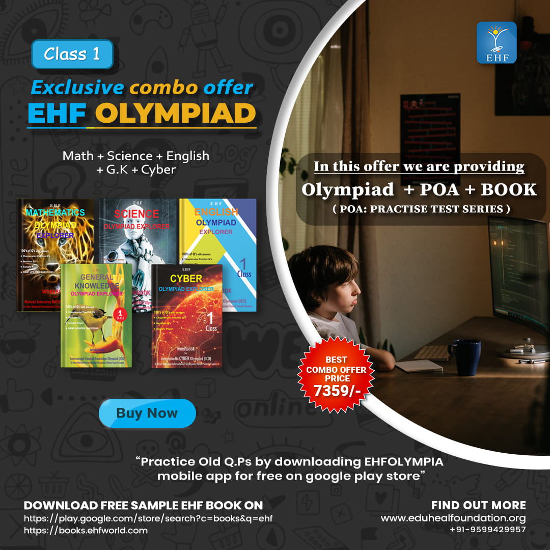 Olympiad (NISO, NIMO, IEO, ICO, IGO) | Pre OLympiad Assesment (NISO, NIMO, IEO, ICO, IGO) | Books (Math-Activity Book, English-Activity Book, Science-Activity Book, Cyber-Activity Book, Science-Work Book, Math-Work Book, G.K-Activity Book, English-Work Boo - C0113