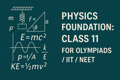 Physics Foundation: Class 11 For Olympiads/IIT/ NEET